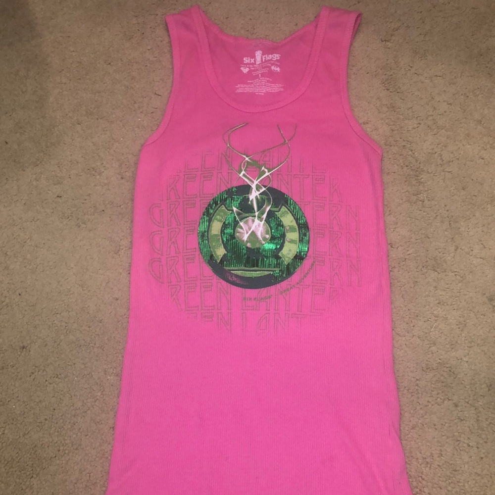 Pink Green Lantern Tank Top